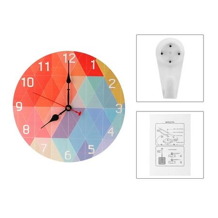 Modern Fashionable Metal Round Wall Clock - Colorful Decorative Timepiece for Home