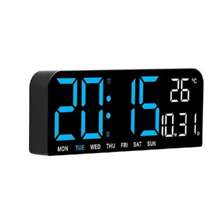 Modern LED Alarm Clock with Temperature and Humidity Display Contemporary Look for Home, Office and More