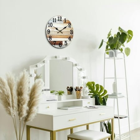 Modern Style Wall Clock with 24 Hour Display for Home and Density Board Design