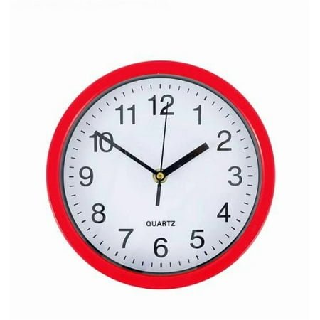 MTFun Modern Wall Clock, 8 Inch Large Round Silent Non-Ticking Wall Clock, Big Numbers Quartz Wall Clock for Office School Home Living Room Bedroom