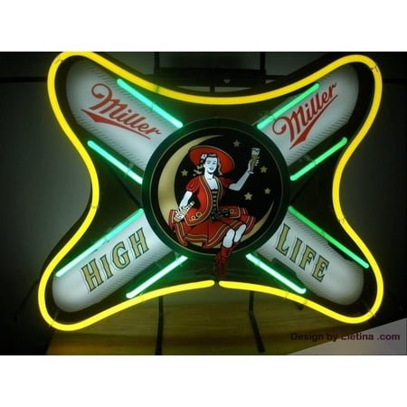 Neon Signs for Wall Decor Millers High Life Girl Sign Light Lamp With Hd Vivid Printing Tech Artwork Amhlgvvd Neon Led Tubing16x20inch