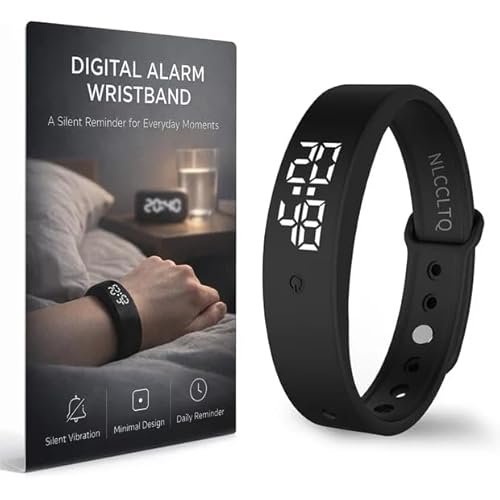 NLCCLTQ Vibrating Alarm Wristband Heavy Sleepers Adults Wrist Band Shock Clock Watch Bands for Deaf People Silent Bracelet Sleeper Wearable Bed Shaker Sleep Tracker Ring Watches Sleep Apnea Machine
