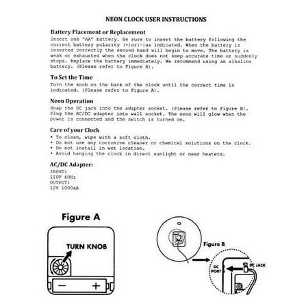 Nostalgic Green Double Neon Lighted Wall Clock Chrome