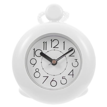 Nuolux Modern Small Silent Wall Clock for Bathroom and Kitchen, Vintage Style Non-Ticking Decorative Hanging Clock