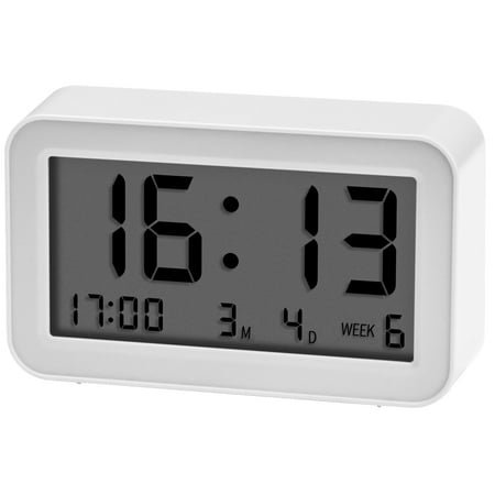 Ogetok Digital Alarm Clock,with Temperature Humidity and Date, Battery Operated Wall Mounted/Desktop Large LCD Display with for Bedroom Office