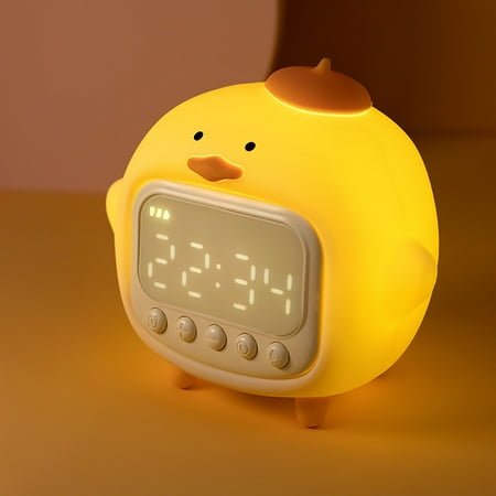 Oggfader Alarm Clock for Kids Alarm Clock Small Program Controlling Luminous Alarm Clock Multi-function Electronic Alarm Clock For Students Yellow