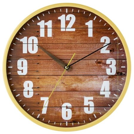 OUNONA Large Silent Round Wall Clock, Decorative Timepiece for Bedroom, Office, Living Room, Easy to Read, Modern Design