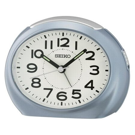 QHE193LLH Alarm Clock, Metallic Light Blue