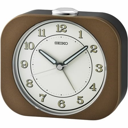 QHE195BLH Alarm Clock, Brown