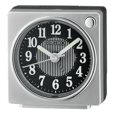 QHE197SLH Alarm Clock, Silver-Tone