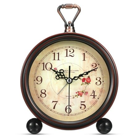 Raindrops 1Pack Vintage Antique Battery Alarm Clock Metal Glass For Home Office Use 1Pack