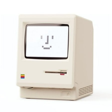 RayCue Retro Macintosh Mini Desktop Clock - 80s Style Computer-Shaped Ornament with Time/Date/Temperature Display, USB-C Rechargeable Alarm Clock for Retro Tech Enthusiasts & Desk Decor