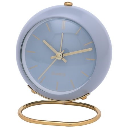 REGALWOVEN Spherical Mechanical Alarm Clock, Metal Casing, with Ring Stand, Ideal for Bedroom Nightstand Gray 4.1L x 2.5W x 3.5H