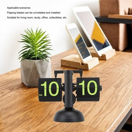 Retro Flip Clock With Large Numbers, Automatic Time Display For Home, Office Living Room Decor