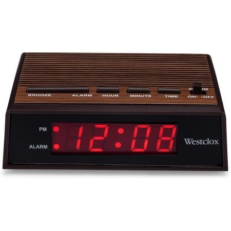 Retro Wood Style Easy To Read Super Bright Small Night Table Ascending Alarm Clock 22690.