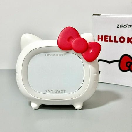 Sanrio Hello Kitty Bluetooth Speaker Cartoon Smart Alarm Clock Led Night Light Bedroom Decoration Multi-Function Speakers Gift