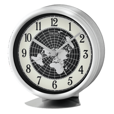 Seiko 4 Aero Alarm Clock, Silver QXE067SLH