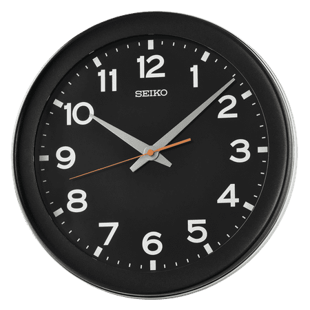 Seiko Carter Wall Clock, Black