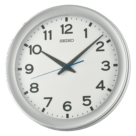 Seiko Carter Wall Clock, Silver