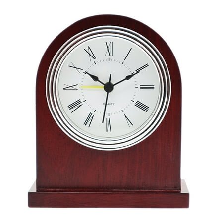 SIEYIO Classic Retro Alarm Clock Solid Wood Roman Digital Manual Adjustment for Time Cl