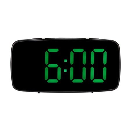 Smart Digital Alarm Clock Bedside,Green LED Travel USB Desk Clock with 12/24H Date G13708