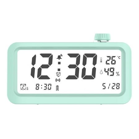 Smart Light-Sensitive Alarm Clock For Students: Lcd Display,Humidity Temperature