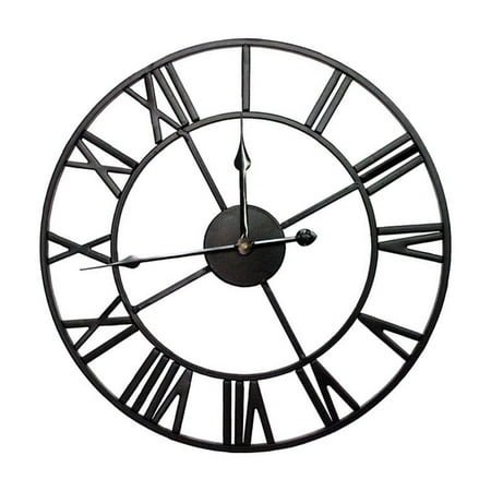 Soimiss Decorative Wall Clock Square Hanging Clock Iron Timekeeping for Club 1Set