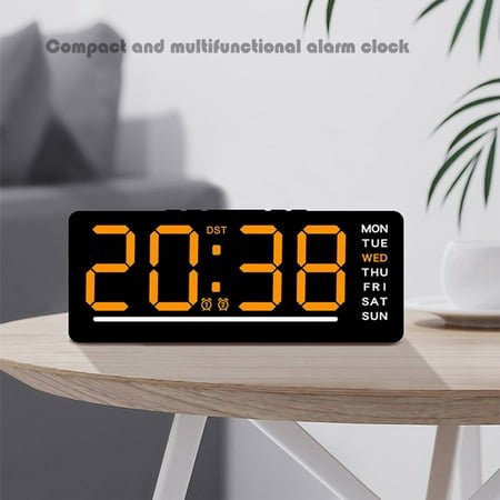 Specollect Multi Functional Digital Alarm Clock, with Electronic LED Time Display, Humidity & Temperature Detect, Electric Clocks for Bedroom, Bedside