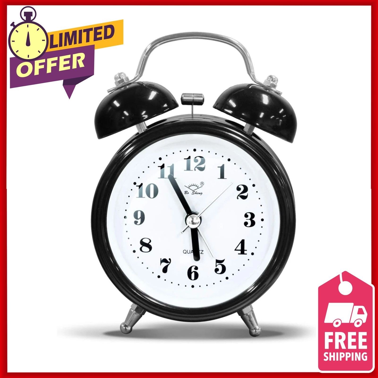 Super Extremely Extra Loud Alarm Clock for Very Heavy Sleeper Battery Backup NEW