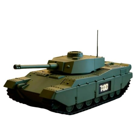 Tank Commander Alarm Clock Military Style Alarm Clock With Led Display For Bedroom And Office Decor Novelty Gift For Adults Weight 1.76 Pounds 1Pc