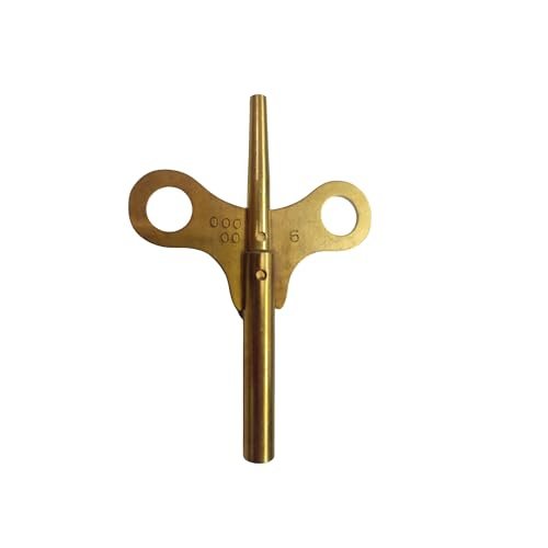 TAURISH American Standard Double End Clock Winding Key - Size 6 & 00000 (3.6mm and 1.6mm) Universal Brass Double End Clock Winding Tool for Mantel, Bracket, and Antique Clocks