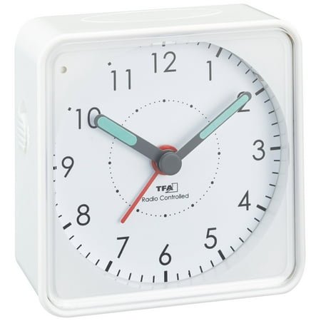 TFA Dostmann 60.1510.02 Picco Radio-Controlled Alarm Clock White
