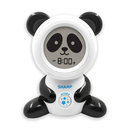 Time to Wake Sleep Trainer Panda Clock, Sharp Brand, with Ceiling Projection, White