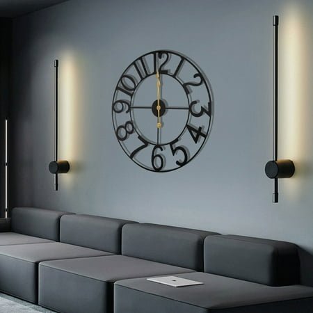 TOOL1SHOoo 24 Quartz Farmhouse Indoor Oversized Wall Clock, Silent Mechanism