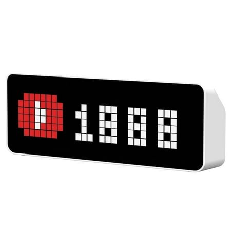 Ulanzi TC001 Smart Pixel Clock LED Display, Full-Color Message Board with Weather Info, Pomodoro Timer & Custom Notifications, USB-C Rechargeable Desk Clock