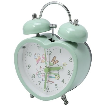 Unique Bargains Heart-Shaped Alarm Clock Green 3.3L x 2.2W x 5.1H