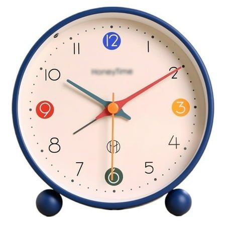 Vintage Retro Analog Alarm Clock, Super Silent Non Ticking Small Clock with Night Light