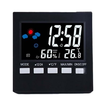 Voice Controlled Backlight Electronic Alarm Clock with Temperature Readings