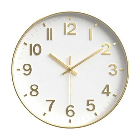 Wall Clock 12 Inch Silent Non Ticking Battery Operated Modern Analog Decorative Clock for Kitchen Office Bathroom Bedroom White