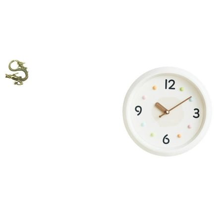 Wall Clock Brass Miniature Sculpture Artistic Design for Office Bedroom Study Room Living Space Decoration