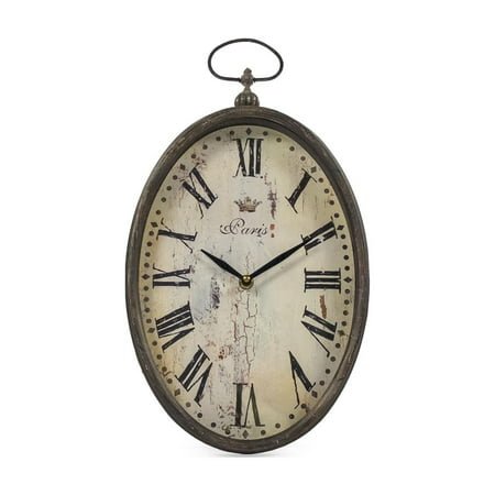 Wall Clock PARIS Oval Iron New ZT-1512