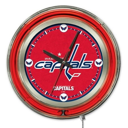 Washington Capitals 15 Double Neon Wall Clock
