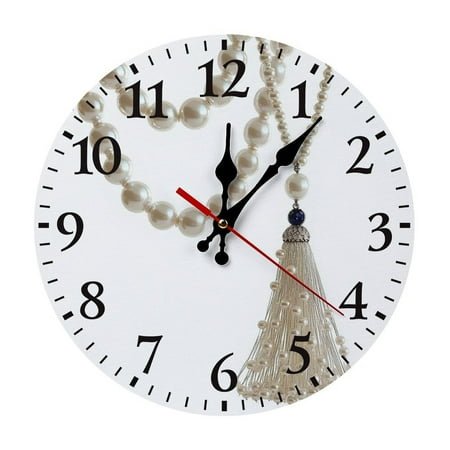 White Pearls Wall Clock Modern Design Clocks Wall Hanging Home Office School Clocks Round