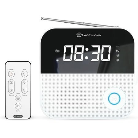 Wi-Fi Alarm Clock Radio - Voice Recording, Sleep Sounds, App Control, Auto-Dimmer, Multi-Alarms. Your Remote Management Solution for Family & Dependent Care