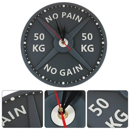 WRITWAA Unique Black Plastic Wall Clock for Home and Outdoor Use, Decorative Wall Ornament, 1 Set