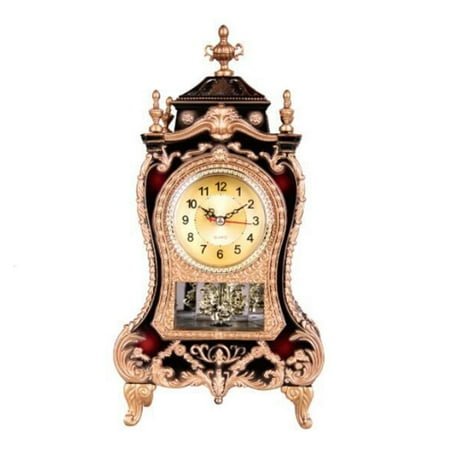 YIEMEEN European Vintage Mantels Clock Musical Melodies Chimes Classical Home Decors