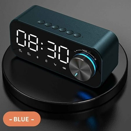 YiFudd New Smart Mirror Clock Bluetooth Speaker Subwoofer, Portable 3-level Brightness Adjustment, Mini Stereo Bass Large Diaphragm Horn Mini Home Alarm Clock for Various Environments