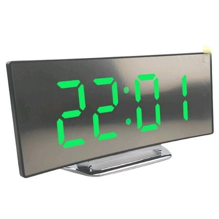 YWMJZEU Large Number Digital LED Display Alarm Clock W/ Snooze 12/24H For Bedroom Green