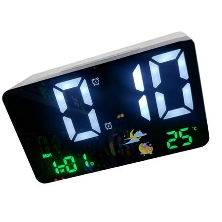 Zeiwohndc Digital Alarm Clock with Mood Temperature Readout Responsive Touch Panel Gift