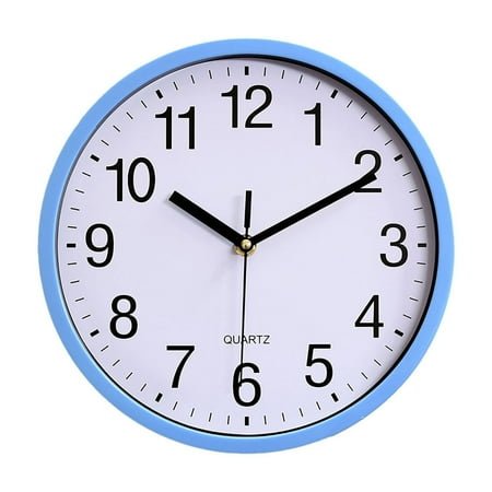 10 Inch Plastic Wall Clock Living Room Quartz Silent
